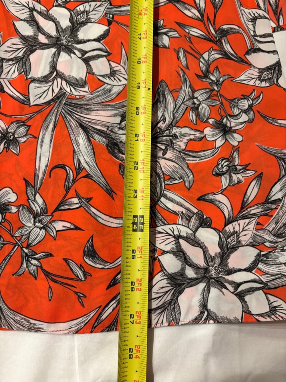 Zac & Rachel Flowy Officewear Orange Floral Sleeveless Top SZ XL. - Picture 7 of 11